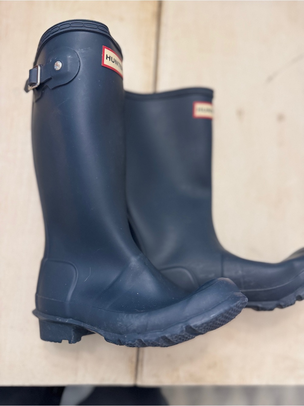 Hunter Tall Rain Boots - Navy- Youth 2